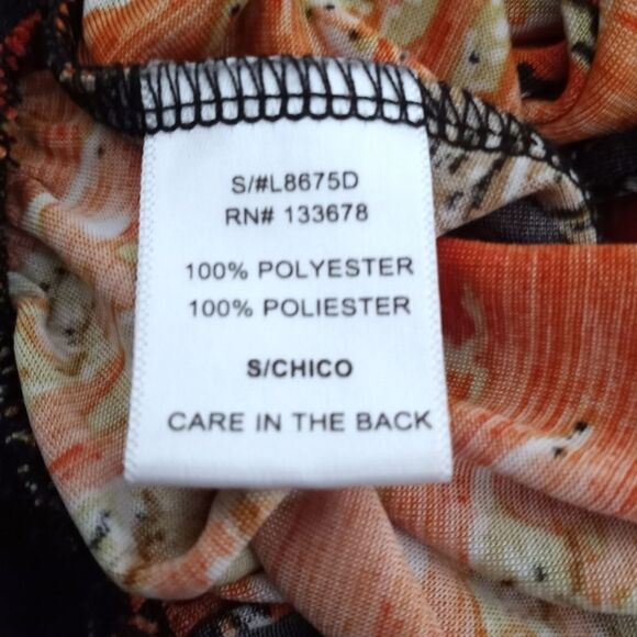 ORANGE & BLACK STRAPLESS MAXI DRESS SZ.S EUC - Picture 7 of 8